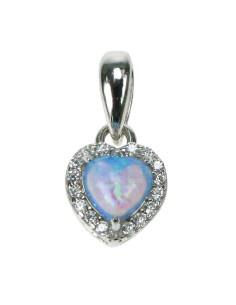 Havets Hjerte - Opal smykke vedhæng med blå opal sten,...