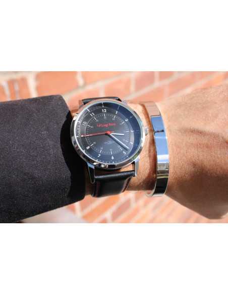 Luigi Ricci Pro Racer GT - Sort / rødt sports ur med læder rem