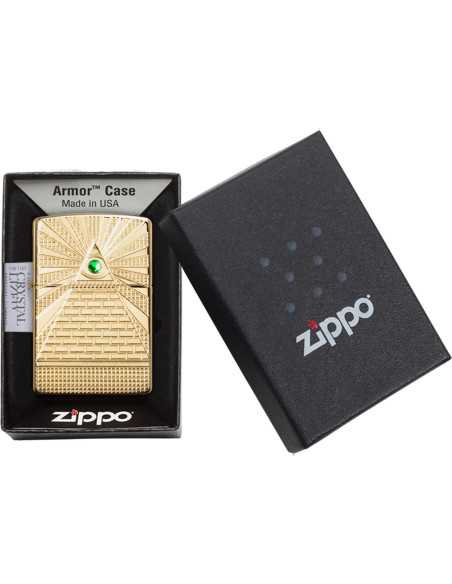 Zippo lighter "Eye of Providence" med Swarovski sten