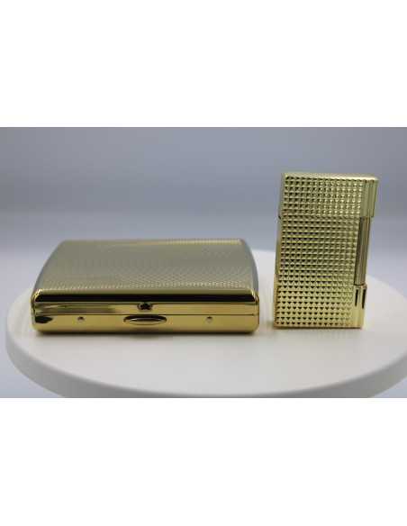 Pakketilbud med Jean Claude kvalitetslighter guld + Jean Claude cigaretetui guld