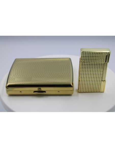 Pakketilbud med Jean Claude kvalitetslighter guld + Jean Claude cigaretetui guld