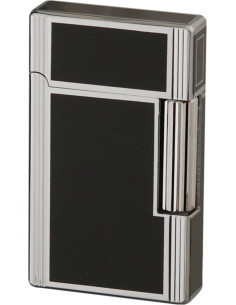 Jean Claude flint lighter "Dustin" sølv/sort kvalitets...