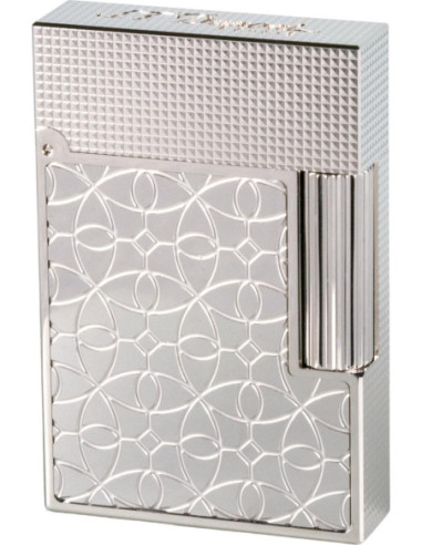 Dupont lighter Ligne 2 Small Platinum Arabesque...