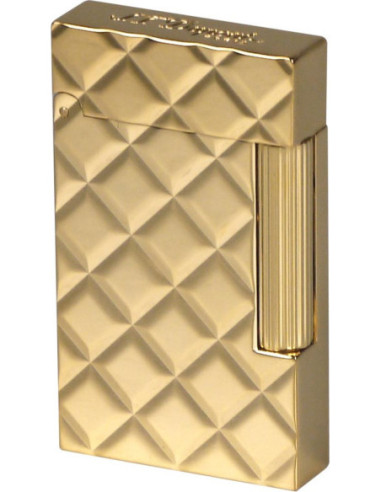 Dupont lighter Ligne 2 Slim quilted yellow gold...