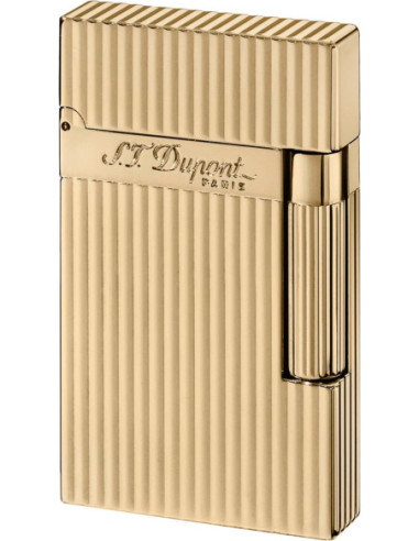 Dupont lighter Ligne 2 guldbelagt med striber...