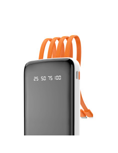 Dudao K6Pro powerbank 10000mAh 10Watt 4xcables hvid 2